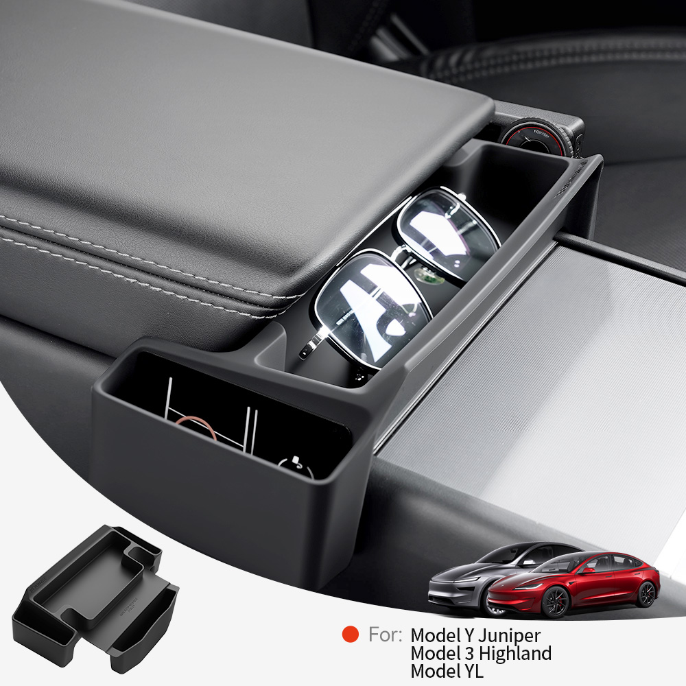 Tech Car Accessories - กล่องเก็บของที่วางแขนคอนโซลกลาง YZ สำหรับ Tesla Model 3