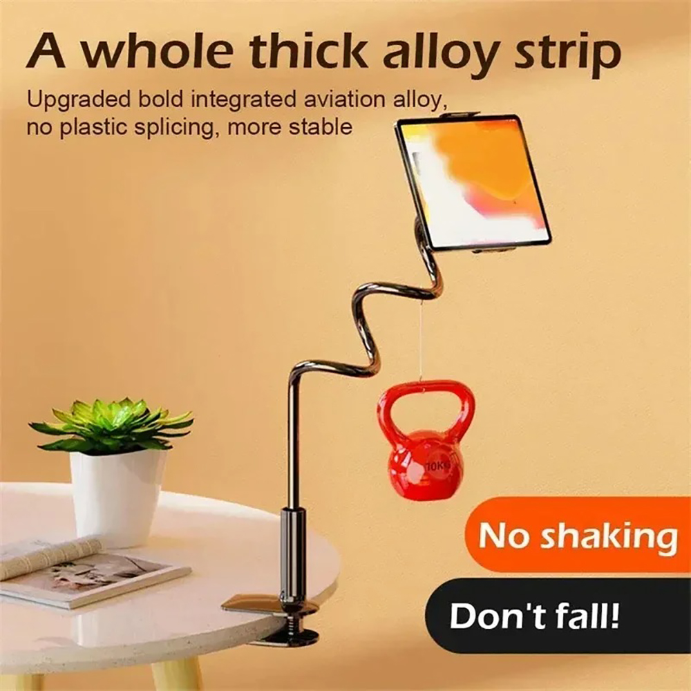 Desk Cable Clip - ที่ยึดโทรศัพท์มือถือแบบหมุนได้ 360 องศา พร้อมขาตั้งยาวแบบยืดหยุ่น สำหรับ iPhone