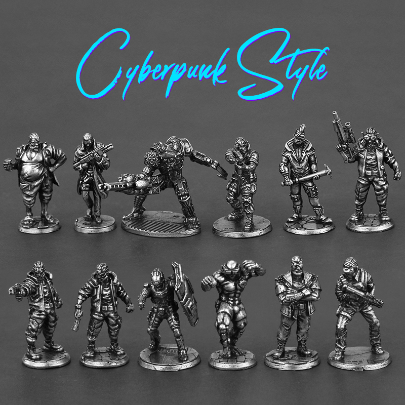 Tech Accessories Products - Futuristic Tech Cyberpunk สไตล์โลหะทหารชุดเกมกระดานชิ้น Miniature เครื่องประดับอุปกรณ์เสริมผลิตภัณฑ์สําเร็จรูปของขวัญ