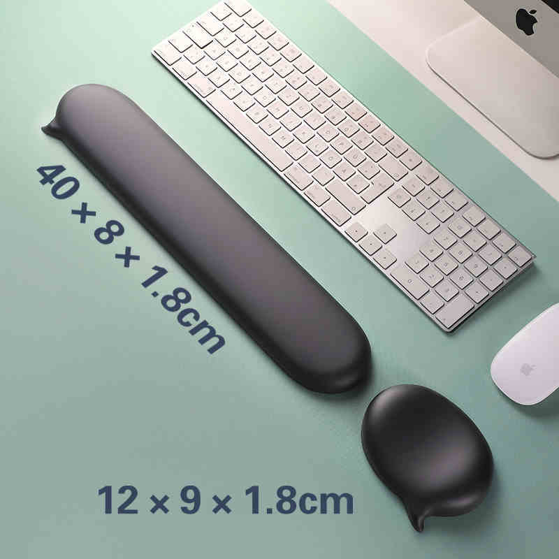 Keyboard Wrist Pad Leather - Mousepad ซิลิโคนสายรัดข้อมือสําหรับแผ่นรองเมาส์คอมพิวเตอร์แล็ปท็อป ARM REST สําหรับโต๊ะ ERGONOMIC