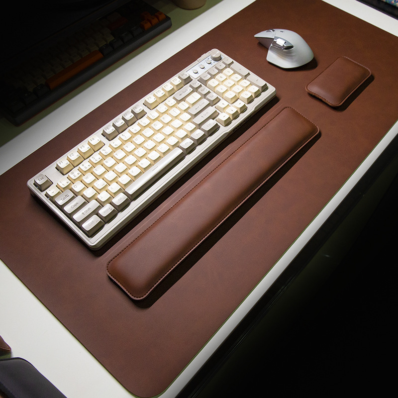 Keyboard Wrist Pad Leather - แผ่นรองเมาส์กันน้ำ PU ขนาดใหญ่ แผ่นรองเมาส์สำหรับแล็ปท็อป แผ่นรองโต๊ะกันลื่น แผ่นรองคีย์บอร์ด