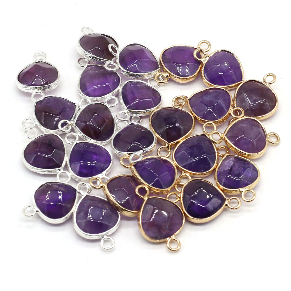 Tech Computer Accessories - 2pcs หินธรรมชาติตัวเชื่อมต่อไขมัน Water DROP จี้ Charms