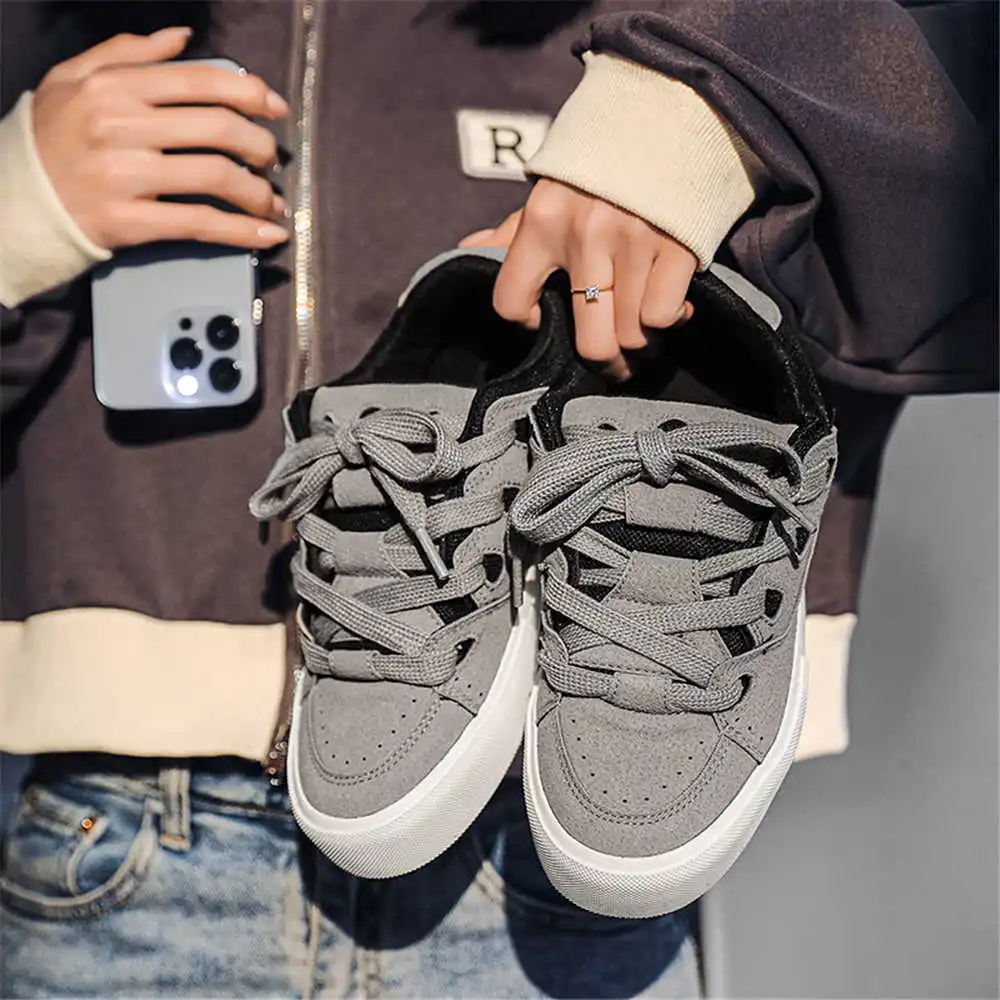 Tech Accessories Products - กับ Lacing Hiphop ผู้หญิงรองเท้าสเก็ตบอร์ดวอลเลย์บอลรองเท้าผ้าใบสําหรับสตรี Beige Boot