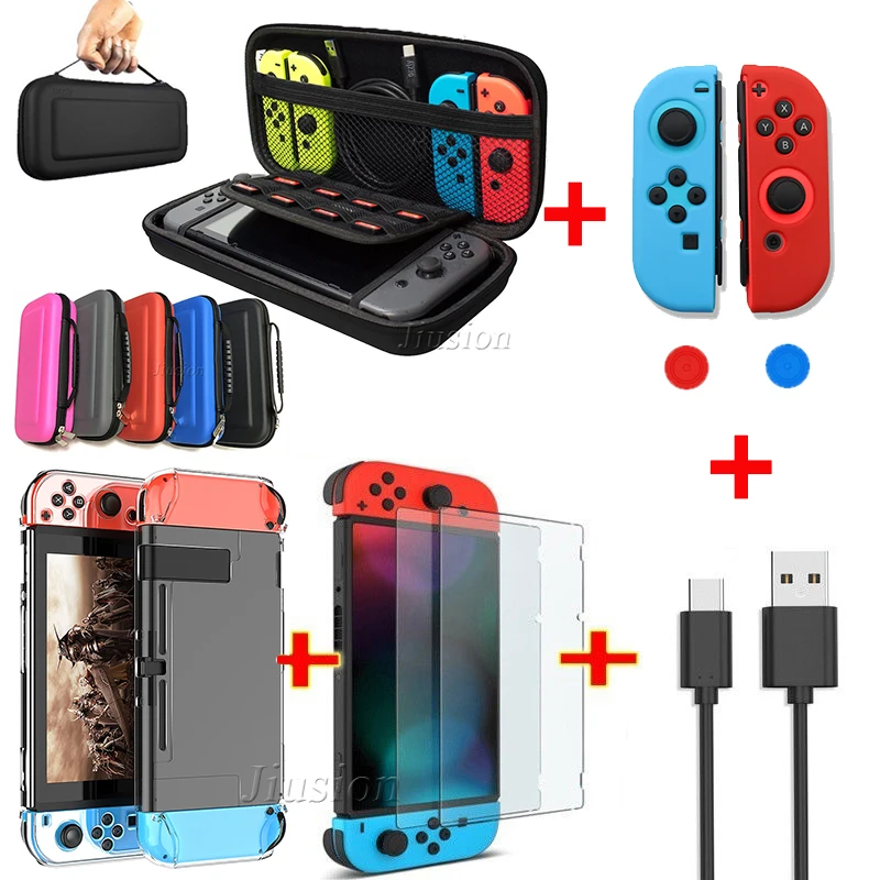 Tech Accessories Hard Case - 6 in 1 ชุดกระเป๋าสําหรับ Nintendo SWITCH
