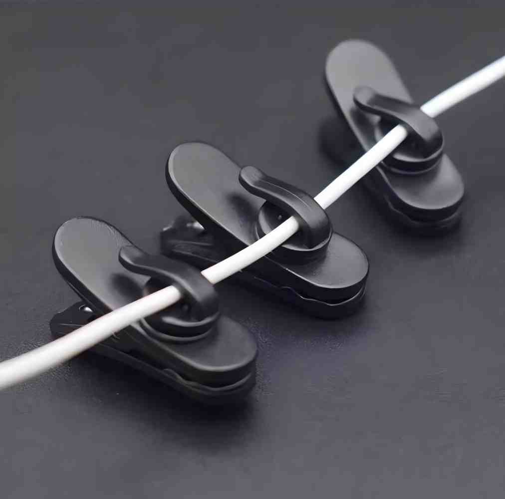 คลิปหนีบสายหูฟังแบบหมุนได้ 10  - Desk Cable Clip บทวิจารณ์และราคา
