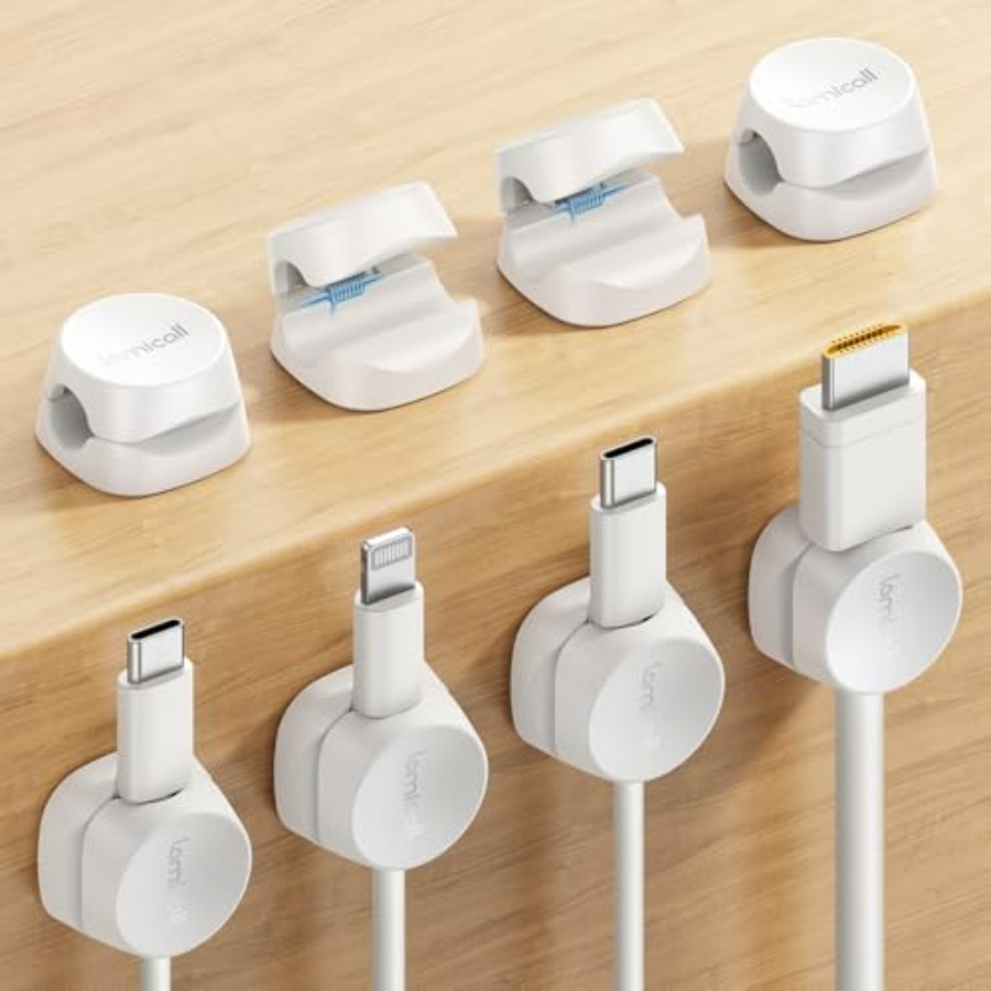 ที่เก็บสายไฟ 8 ชิ้น, [1s Lock] - Desk Cable Clip บทวิจารณ์และราคา