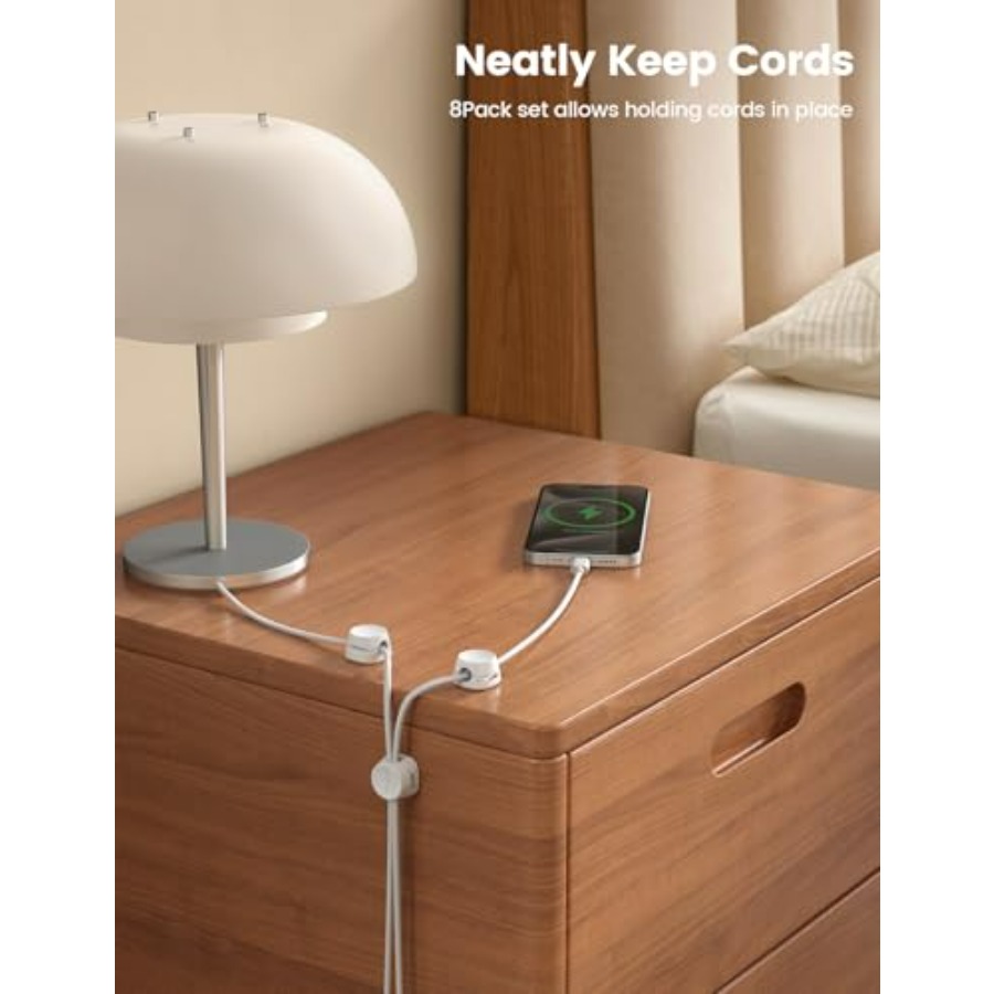 ที่เก็บสายไฟ 8 ชิ้น, [1s Lock] - Desk Cable Clip บทวิจารณ์และราคา