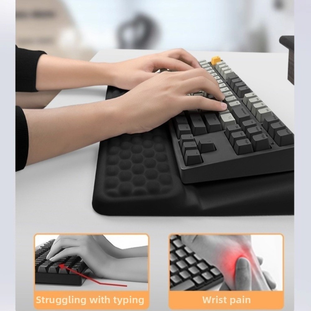 แท่นวางคีย์บอร์ดคอมพิวเตอร์แบบ - Keyboard Wrist Pad Leather บทวิจารณ์และราคา