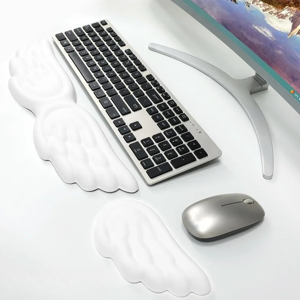 แผ่นรองเมาส์และที่รองข้อมือคีย - Keyboard Wrist Pad Leather บทวิจารณ์และราคา