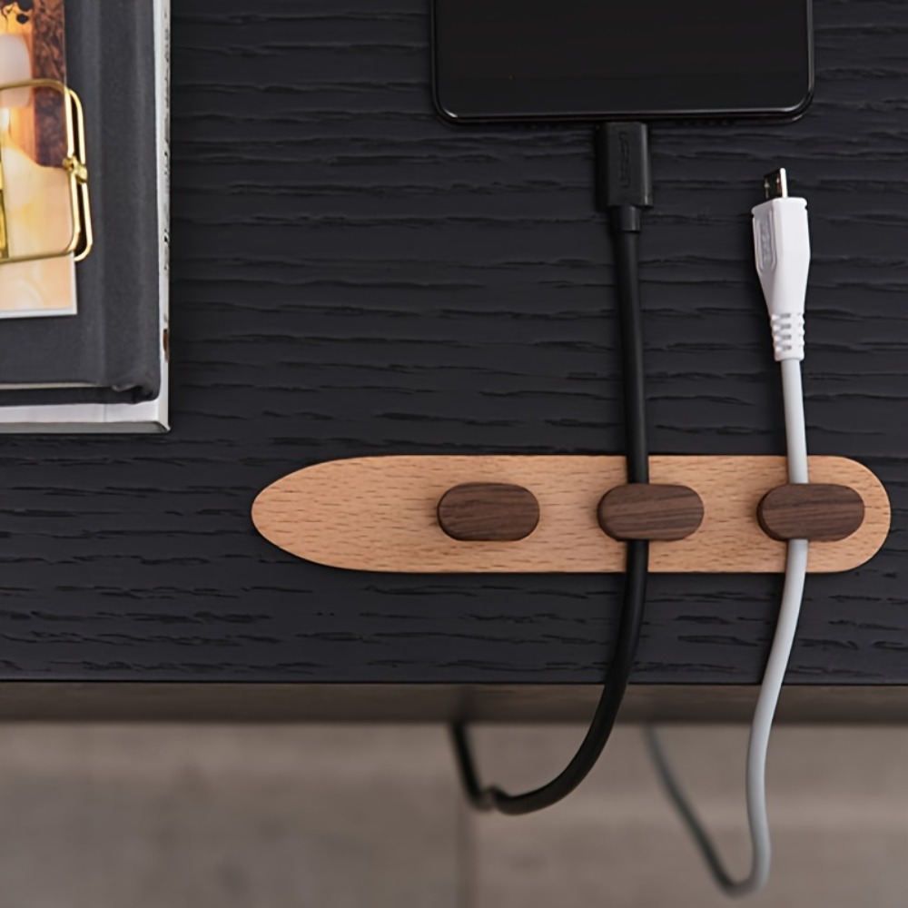 ที่เก็บสายเคเบิลไม้แบบติดกาว ท - Desk Cable Clip บทวิจารณ์และราคา