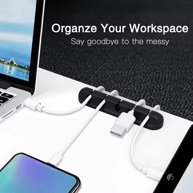 ที่หนีบสายซิลิโคนแบบกลม สำหรับ - Desk Cable Clip บทวิจารณ์และราคา