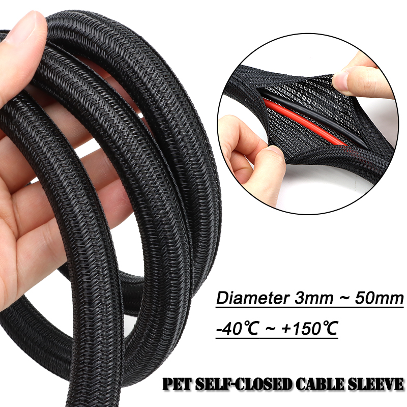 ปลอกสายเคเบิลแบบถัก PET สีดำ ข - Cable Sleeve Neoprene บทวิจารณ์และราคา