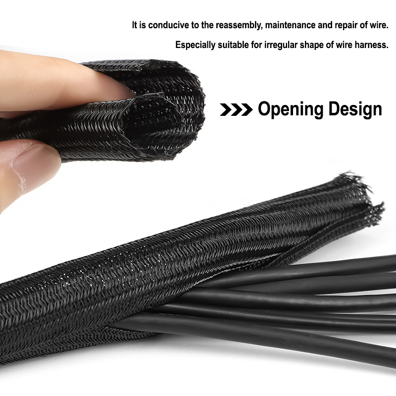 ปลอกสายเคเบิลแบบถัก PET สีดำ ข - Cable Sleeve Neoprene บทวิจารณ์และราคา