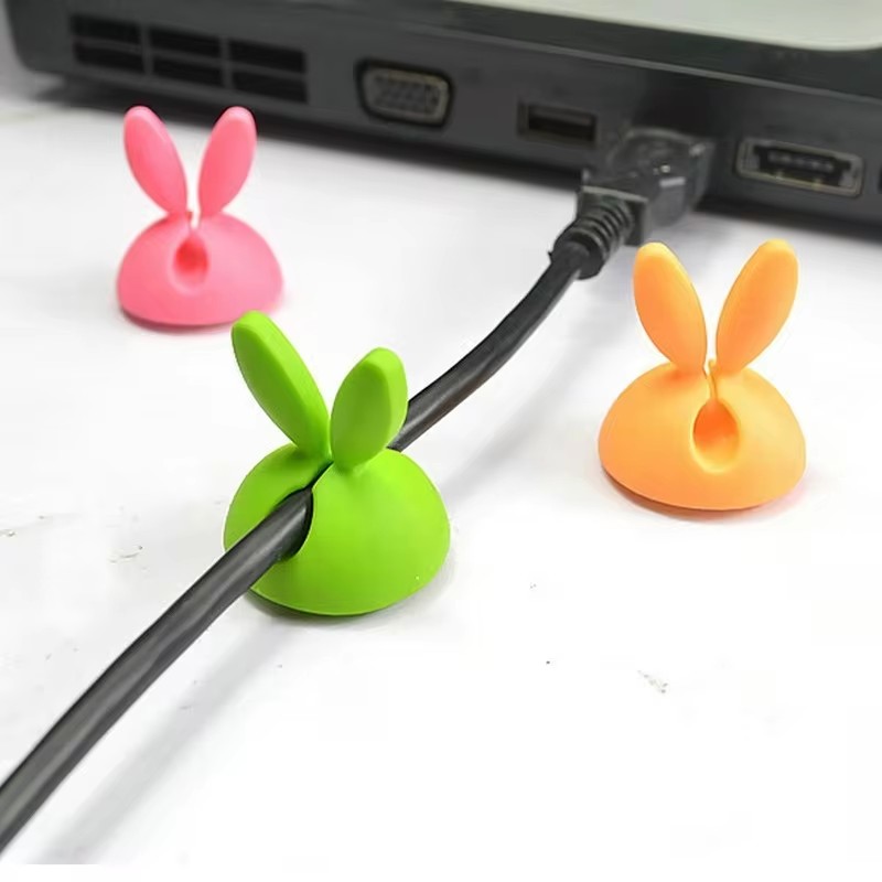 สายคล้องหูกระต่ายน่ารักสายชาร์ - Desk Cable Clip บทวิจารณ์และราคา