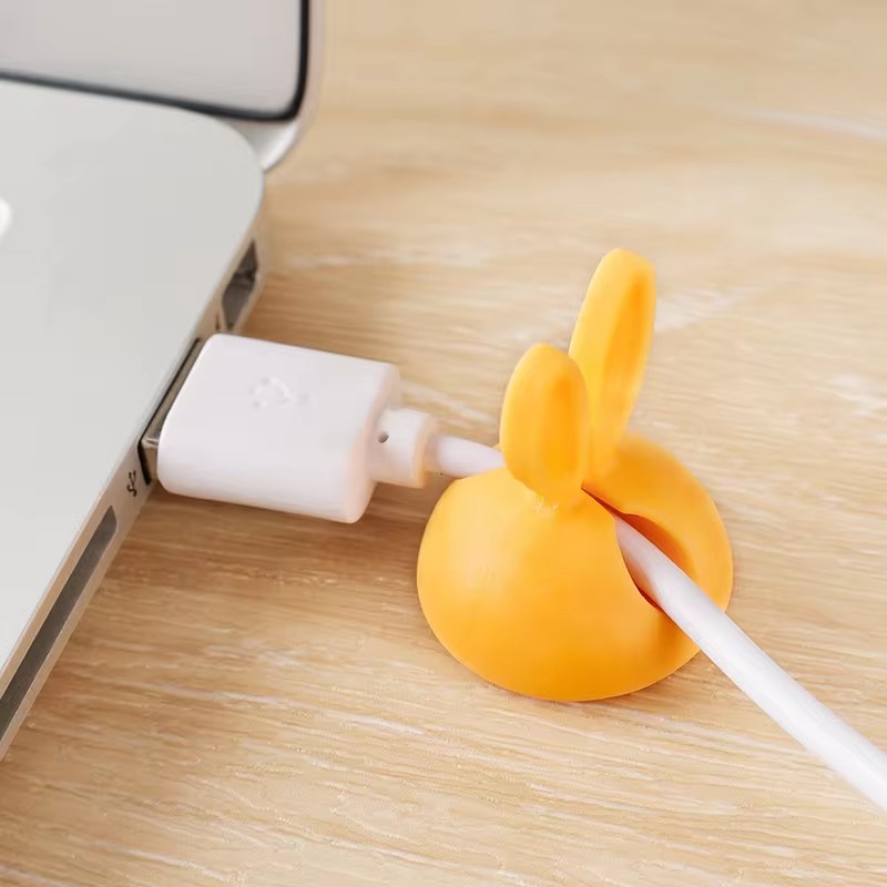 สายคล้องหูกระต่ายน่ารักสายชาร์ - Desk Cable Clip บทวิจารณ์และราคา