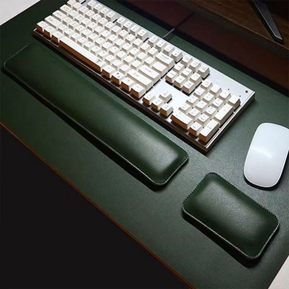 แผ่นรองเมาส์หนังแบบพกพาทนทาน แ - Keyboard Wrist Pad Leather บทวิจารณ์และราคา