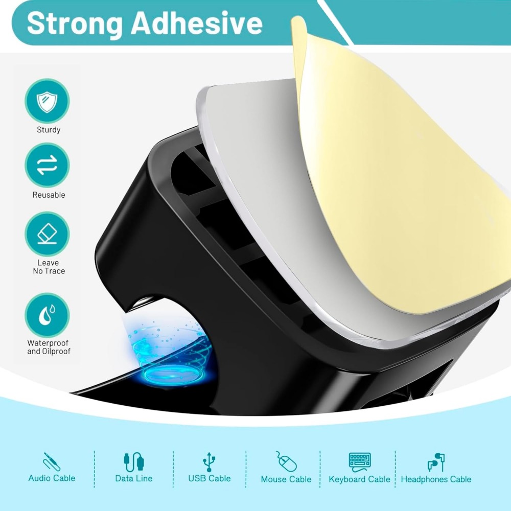 คลิปหนีบสายแม่เหล็กสำหรับจัดกา - Desk Cable Clip บทวิจารณ์และราคา
