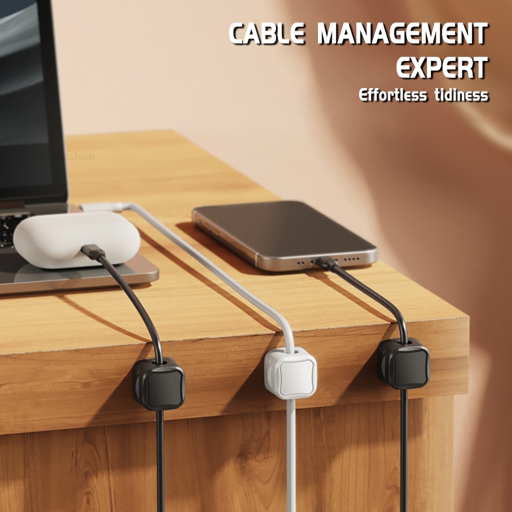คลิปหนีบสายแม่เหล็ก 1/6/12 ชิ้ - Desk Cable Clip บทวิจารณ์และราคา