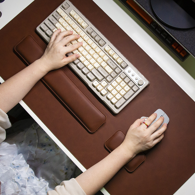 แผ่นรองเมาส์กันน้ำ PU ขนาดใหญ่ - Keyboard Wrist Pad Leather บทวิจารณ์และราคา