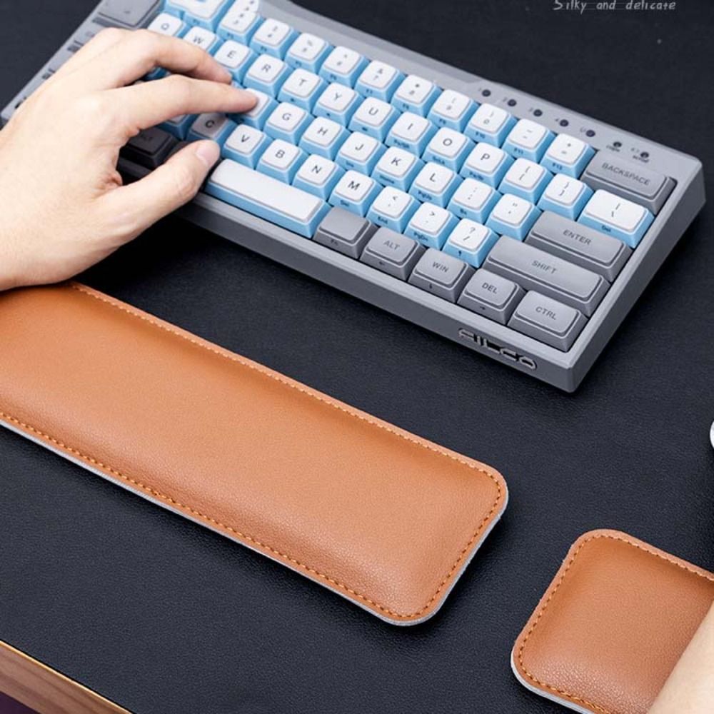 แผ่นรองเมาส์หนังแบบพกพาขนาดใหญ - Keyboard Wrist Pad Leather บทวิจารณ์และราคา