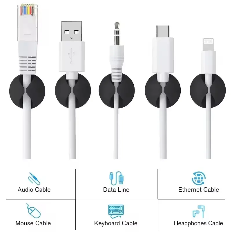 คลิปหนีบสายเคเบิลติดผนัง/โต๊ะท - Desk Cable Clip บทวิจารณ์และราคา