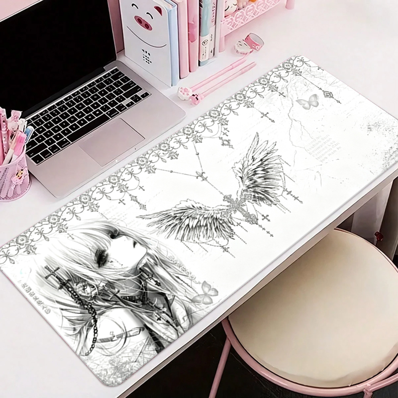 แผ่นรองเมาส์หนังสีดำสีขาวอะนิเ - Tech Gaming Accessories บทวิจารณ์และราคา
