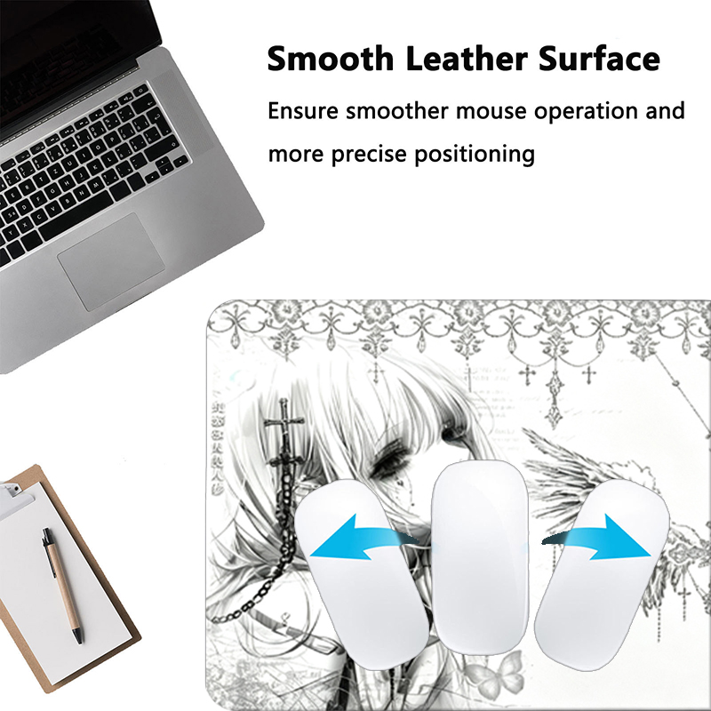 แผ่นรองเมาส์หนังสีดำสีขาวอะนิเ - Tech Gaming Accessories บทวิจารณ์และราคา