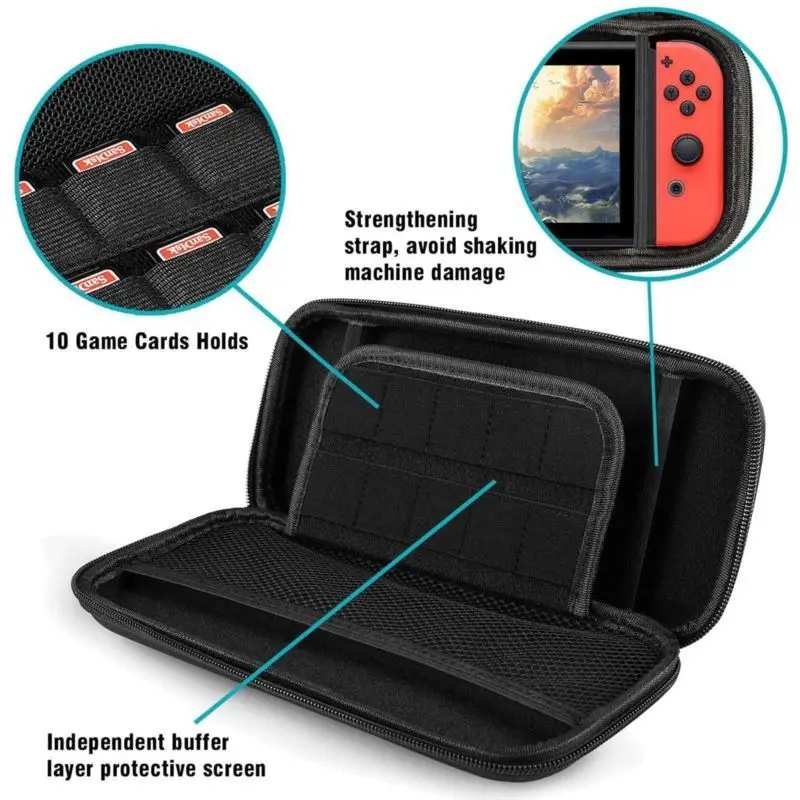6 in 1 ชุดกระเป๋าสําหรับ Ninte - Tech Accessories Hard Case บทวิจารณ์และราคา