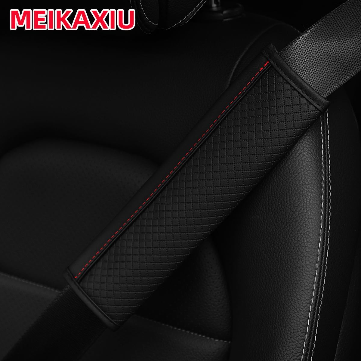 แผ่นรองไหล่ลายตารางหนัง PU 3 ม - Tech Car Accessories บทวิจารณ์และราคา